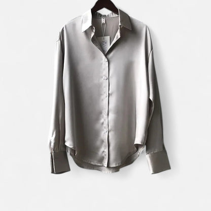 Auvier | Silk Button-Up Shirt for Women – Luxurious Fluidity, Timeless Elegance