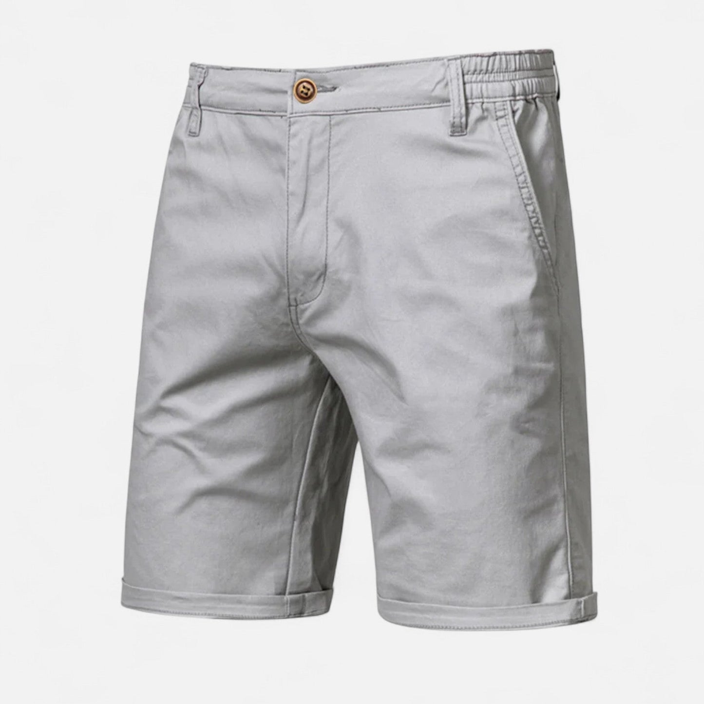 Auvier | 100% Cotton Plain Shorts for Men – Essential Simplicity, Natural Comfort