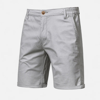 Auvier | 100% Cotton Plain Shorts for Men – Essential Simplicity, Natural Comfort
