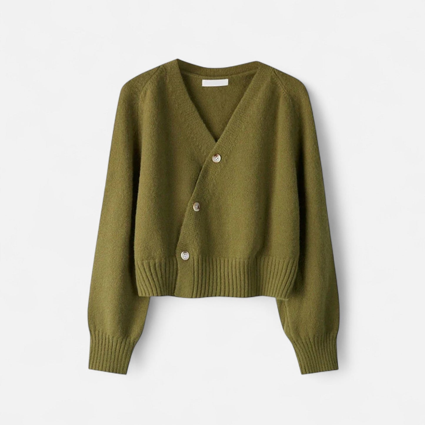 Auvier | Women’s Skew Button Knit Cardigan