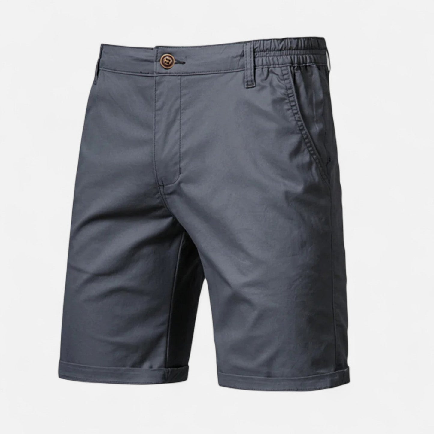 Auvier | 100% Cotton Plain Shorts for Men – Essential Simplicity, Natural Comfort