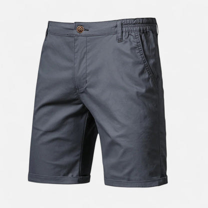 Auvier | 100% Cotton Plain Shorts for Men – Essential Simplicity, Natural Comfort