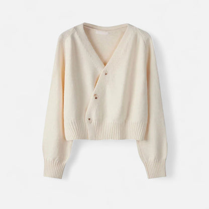 Auvier | Women’s Skew Button Knit Cardigan