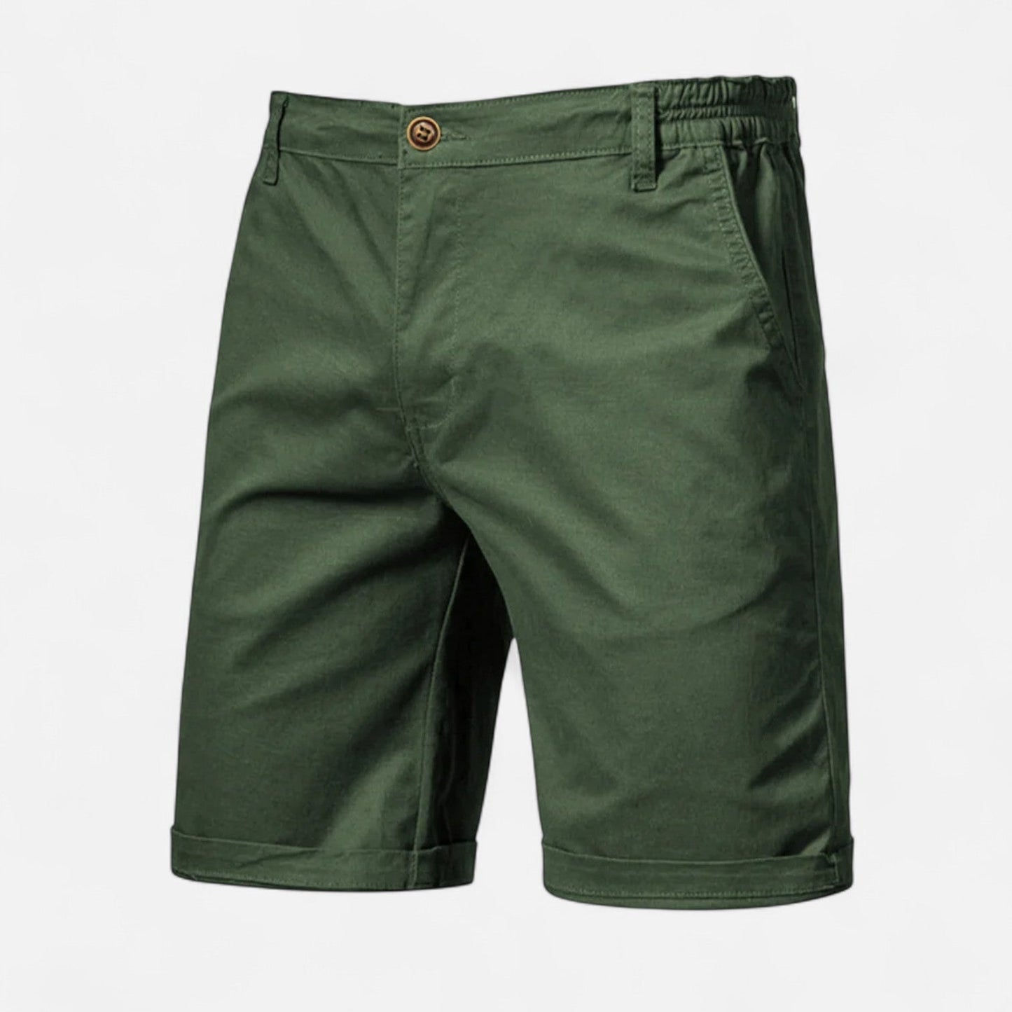 Auvier | 100% Cotton Plain Shorts for Men – Essential Simplicity, Natural Comfort