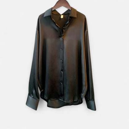 Auvier | Silk Button-Up Shirt for Women – Luxurious Fluidity, Timeless Elegance