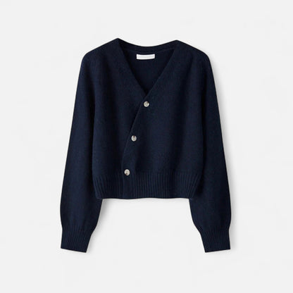 Auvier | Women’s Skew Button Knit Cardigan