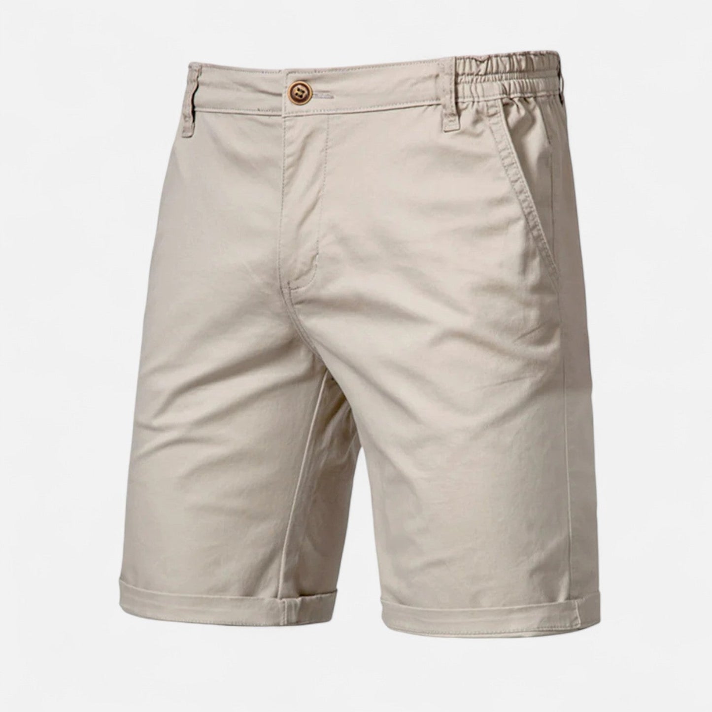 Auvier | 100% Cotton Plain Shorts for Men – Essential Simplicity, Natural Comfort