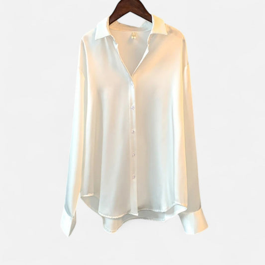Auvier | Silk Button-Up Shirt for Women – Luxurious Fluidity, Timeless Elegance
