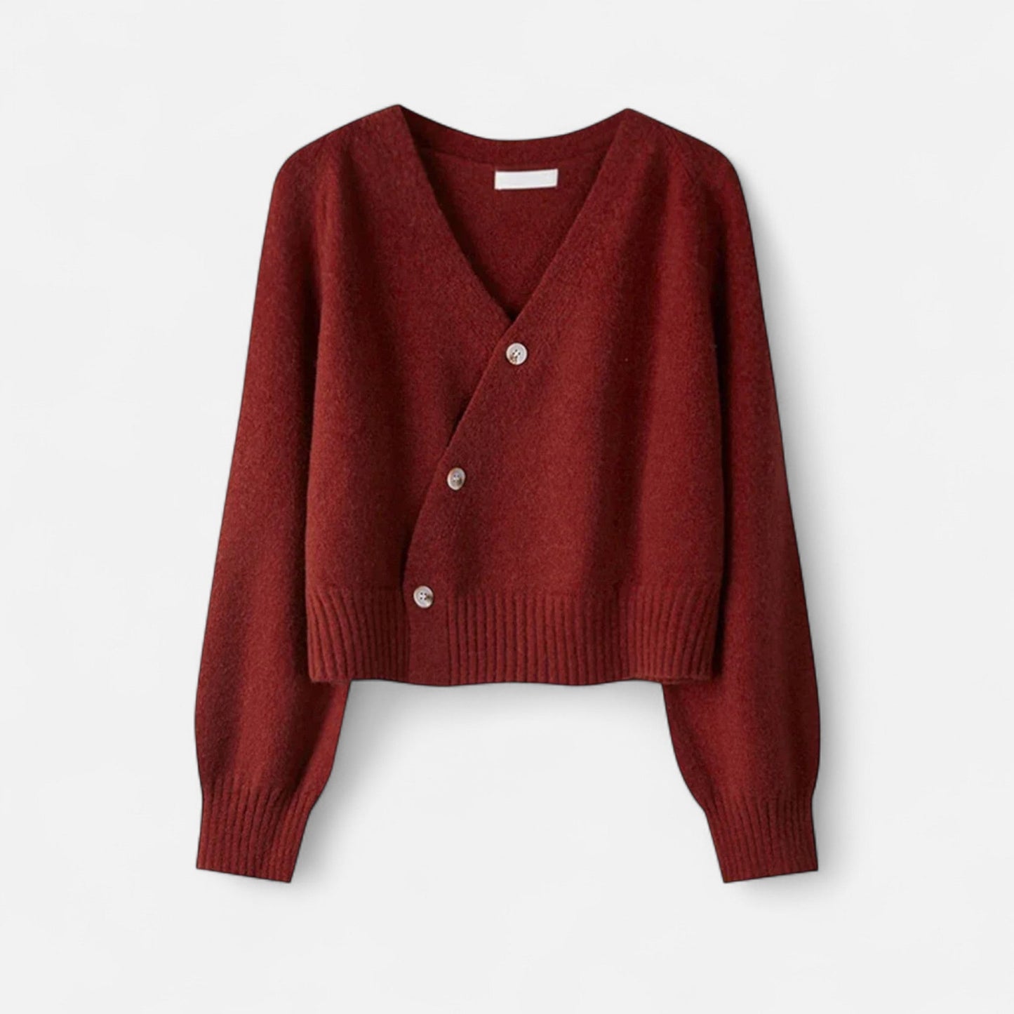 Auvier | Women’s Skew Button Knit Cardigan
