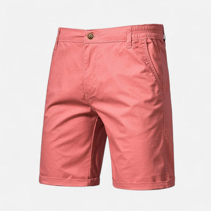 Auvier | 100% Cotton Plain Shorts for Men – Essential Simplicity, Natural Comfort