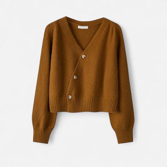 Auvier | Women’s Skew Button Knit Cardigan