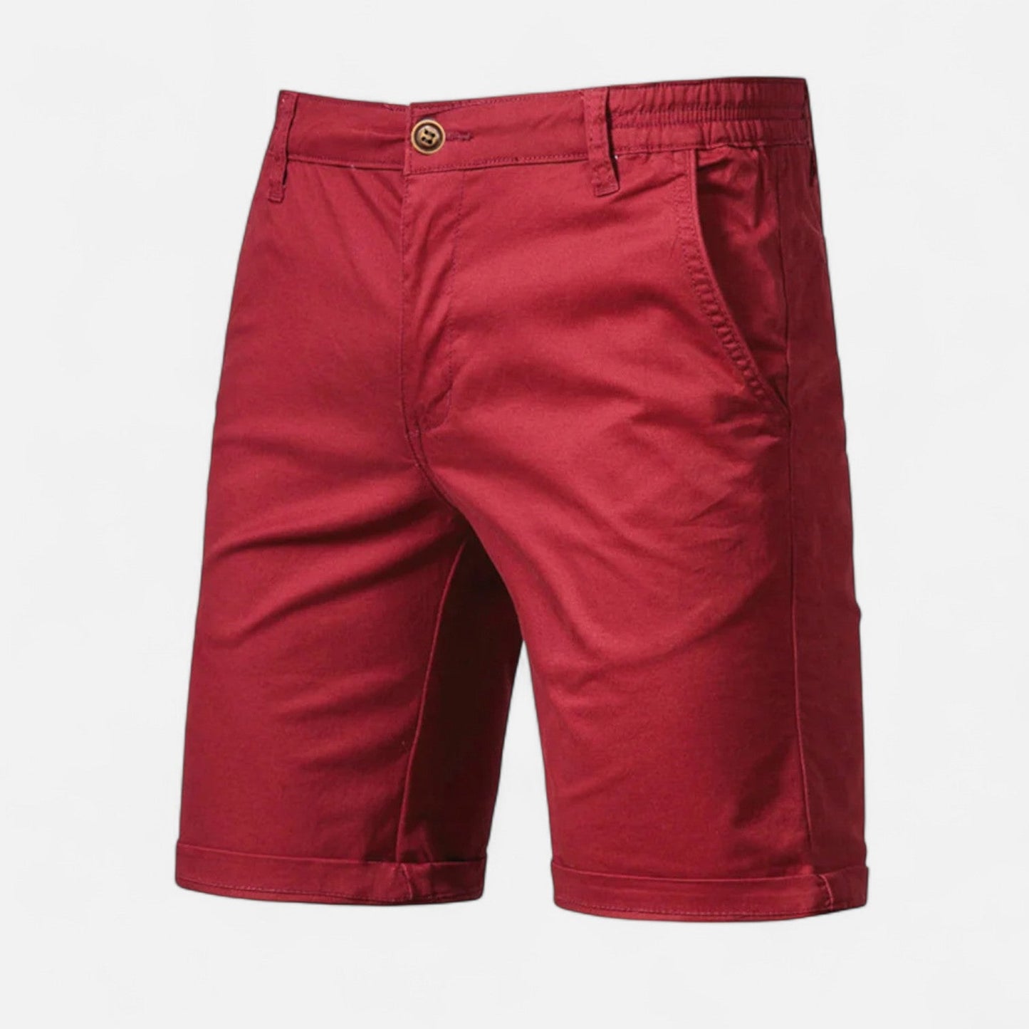 Auvier | 100% Cotton Plain Shorts for Men – Essential Simplicity, Natural Comfort