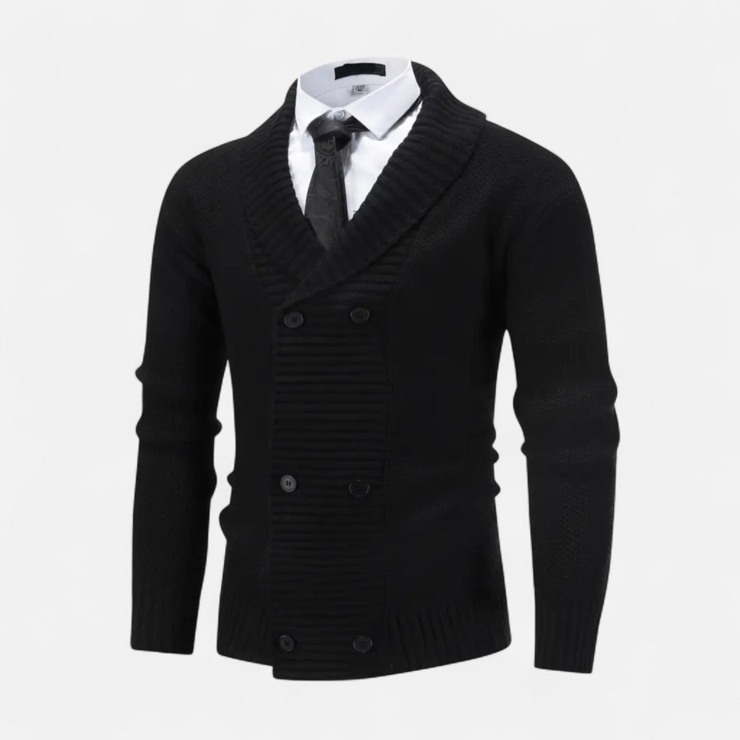Auvier | Men’s Thick Knit Button-Up Cardigan